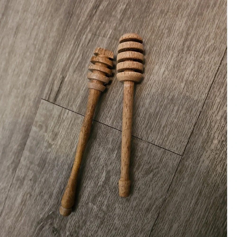 Honey Dipper Sticks‎ Wooden Honeycomb Swizzle Server Drizzler 2 Piece
